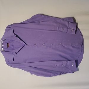 Van Heusen slim fit stretch  Lavender Dress Shirt Size 17  XL 34/35